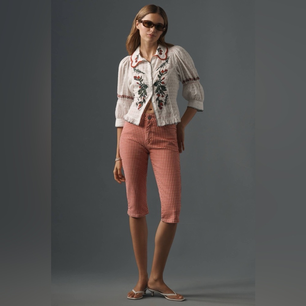 NWT Damson Madder Gingham Capri Jeans UK 6 / US 2 - Picture 12 of 15